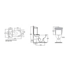 Смывной бачок для унитаза Azzurra JUBILAEUM JUB400/MBL bi