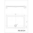 Акриловый поддон Black & White RS-0812H 80x120 см