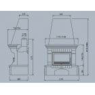 Печь-камин для дома и дачи ABX Oxford Klasik деревянная балка