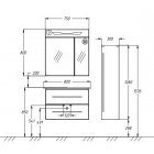Набор мебели Opadiris Октава 60 белый глянец