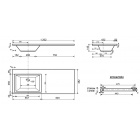 Встраиваемая раковина Эстет Даллас 120 (левая)