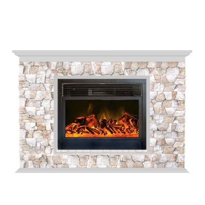 Камин для дома и дачи Glenrich Пафос 28 Арбат беленый дуб - купить по специальной цене в интернет-магазине "Уют в доме"