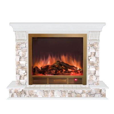 Камин для дома и дачи Glenrich Панорама Sh 39BR Арбат белая эмаль - купить по специальной цене в интернет-магазине "Уют в доме"