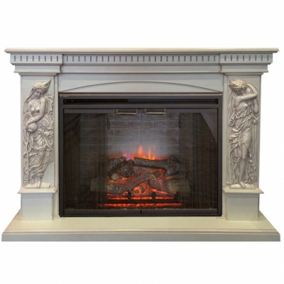 Камин для дома и дачи Real Flame Diva WT с очагом Leeds 33 DDW - купить по специальной цене в интернет-магазине "Уют в доме"