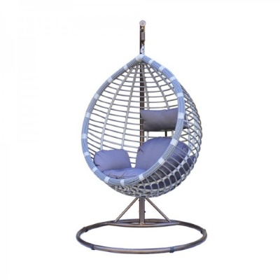 Садовые качели Kvimol КМ-0021 средняя (серая с серыми подушками) - купить по специальной цене в интернет-магазине "Уют в доме"