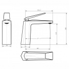 Смеситель для умывальника Boheme 371-B черный+хром