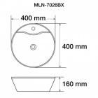 Круглый умывальник для ванной Melana 7026BX