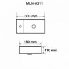 Прямоугольная керамическая раковина Melana A311
