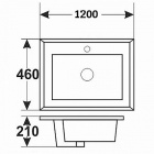 Прямоугольная раковина для ванной Melana F120