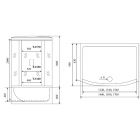 Душевая кабина с высоким поддоном Timo Comfort Т-8870 Fabric Glass