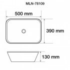 Керамическая прямоугольная раковина Melana 78109