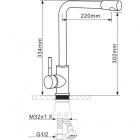 Смеситель  с поворотным изливом Melana F8107B черный