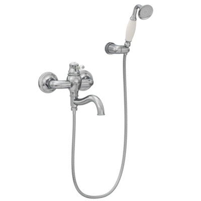 Смеситель для ванны Bennberg 13R0717 Chrome White Crystal - купить по специальной цене в интернет-магазине "Уют в доме"