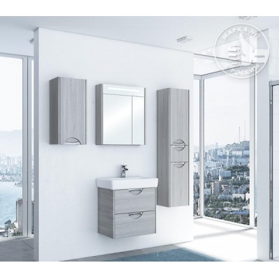 Шкаф для ванной комнаты Акватон Сильва левый дуб фьорд - купить по специальной цене в интернет-магазине "Уют в доме"