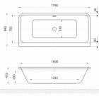 Прямоугольная акриловая ванна EXCELLENT Arana 180x85
