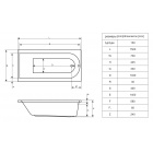 Акриловая ванна на каркасе EXCELLENT AURUM 150x70 WAAC.AUR15WH