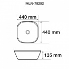 Накладной умывальник Melana 78202