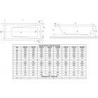 Прямоугольная акриловая ванна EXCELLENT Wave 160x80 см