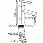 Смеситель для умывальника из нержавеющей стали Melana F6109