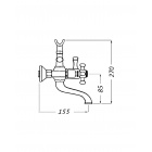 Смеситель для ванны Magliezza 50605-3-br с лейкой TL-3-br