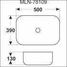 Фигурный умывальник Melana 78109