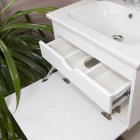 Набор мебели для ванной Atoll Валери 260 белый матовый серебро