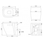 Чаша приставного унитаза BelBagno Aldina BB114CB