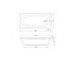 Прямоугольная акриловая ванна Cezares Piave-160-70-42