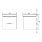 Подвесная тумба под раковину BelBagno Fly Bianco Lucido 50