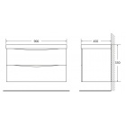 Подвесная тумба под раковину BelBagno Marino Bianco Lucido 120