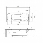 Ванна прямоугольная Besco Majka Nova 120x70