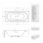Ванна прямоугольная Besco Vitae 180x80