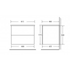 Подвесная база под раковину BelBagno Etna Rovere Grigio 60