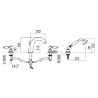 Смеситель на борт ванны GATTONI Vivaldi Lever 1340013COcr