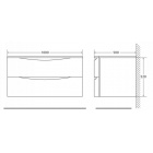 База под раковину подвесная BelBagno Smile Bianco Lucido 100