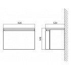 База под раковину подвесная BelBagno Prospero Bianco Lucido 90