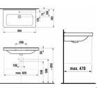 Раковина Акватон Стамбул CUBITO 85x48
