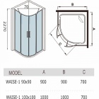 Душевая кабина WeltWasser WAISE-1 100х100