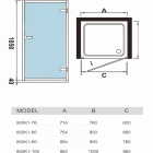 Стеклянные двери для душевой WeltWasser WW 800K1-100