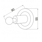 Крючок настенный Boheme Murano 10906-BR