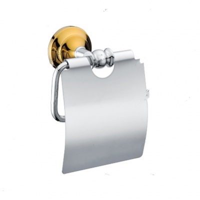 Бумагодержатель Melana MLN-820007 хром+золото - купить по специальной цене в интернет-магазине "Уют в доме"