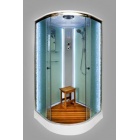 Угловая душевая кабина с гидромассажем и электрикой Deto ЕМ1580