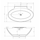Чашеобразная акриловая ванна Abber AB9237