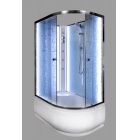Асимметричная душевая кабинка Deto ЕМ4512 L N LED с гидромассажем