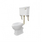 Унитаз напольный с бачком на средней трубе Magliezza Retro 7009 BR (белое сиденье)