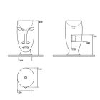 Раковина свободностоящая Kerasan Artwork Moloco 474001