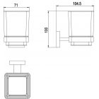 Стакан для зубных щеток Timo Selene 17033/17 золото матовое