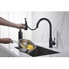 Смеситель для кухни с выдвижной лейкой Timo Saona 2336/03FL черный