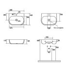 Раковина подвесная/накладная Kerasan Nolita 534001*1 белый глянец