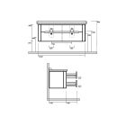 База подвесная под раковину Kerasan Waldorf 925430 bi vaniglia matt